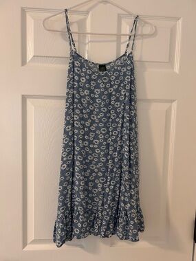 Wild Fable Blue Daisy Slip Mini Dress